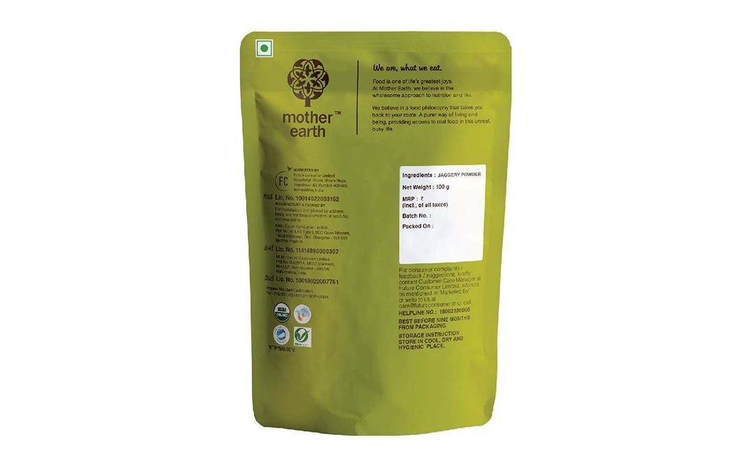 Mother Earth Organics Jaggery Powder    Pack  500 grams